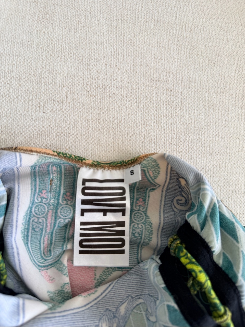 Jean Paul Gaultier Green Multi-Graphic Mesh One-Piece - Picture 4 of 5